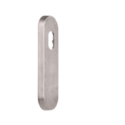 Lockwood Furniture Round End Plate Concealed Fix with Cylinder Hole Only Satin Chrome - 2800SC