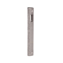 Lockwood Furniture Narrow Square End Plate Visible Fix with Cylinder Hole Only Satin Chrome - 4900SC