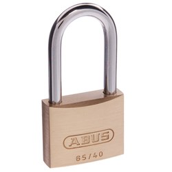 ABUS 65 Series Premium Padlock with 40mm Brass Body and 40mm Hardened Steel Shackle KA 6401 - 6540HB40KA11