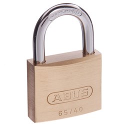 ABUS 65 Series Premium Padlock with 40mm Brass Body and 23mm Hardened Steel Shackle KA 406 - 6540KA6