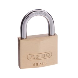 ABUS 65 Series Premium Padlock with 45mm Brass Body and 25mm Hardened Steel Shackle KA 453 - 6545KA3