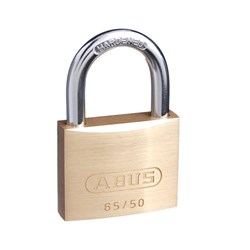 ABUS 65 Series Premium Padlock with 50mm Brass Body and 29.5mm Hardened Steel Shackle KA 502 - 6550KA2