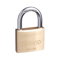 ABUS 65 Series Premium Padlock with 50mm Brass Body and 29.5mm Hardened Steel Shackle KA 508 - 6550KA8