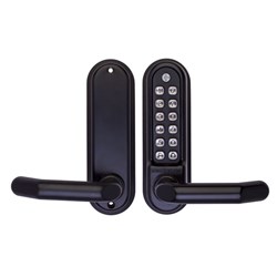 Borg Mechanical Digital Door Lock with Lever and Easicode Pro Marine Grade Black - BL5001MGPROECP