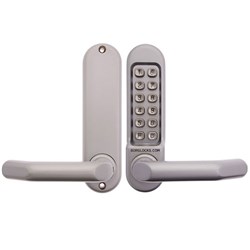 Borg Mechanical Digital Door Lock with Lever and 8mm Spindles Satin Chrome - BL5001SC