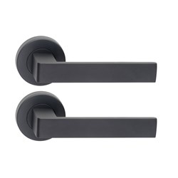 Dormakaba Furniture Vision Round Rose Pair with 10 Lever Black - 8300/10BLK