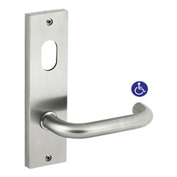 Dormakaba Square End Plate Furniture Internal with Cylinder Hole & 30 Lever Handle Satin Stainless Steel - 6601/30SSS