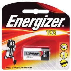 Energizer CR123 3V Lithium Miniature Battery Pack of 1 -  E300652900