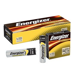 Energizer AAA 1.5V Alkaline Battery Standard Industrial Bulk Pack of 24 - E300643900
