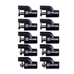 Remsafe Venlock Mini Window Restrictor Sliding Aluminium Window Lock Black Bulk Pack of 10 - VL2-BLK x 10