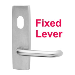 Lockwood Furniture Square End Plate Concealed Fix with Cylinder Hole and Fixed 70 Lever Satin Chrome - 1808/70SC