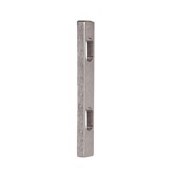 Lockwood Furniture Narrow Square End Plate Concealed Fix with Dual Cylinder Holes Satin Chrome - 4810SC