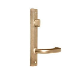 Lockwood Furniture Narrow Square End Plate Visible Fix with Turnsnib and 70 Lever Polished Brass - 4904/70PB