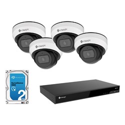 Milesight 8 Channel Camera Kit, includes MSN5008UPT, 4x 5MP MSC5375PD Cameras and 2TB Hard Disk Drive
