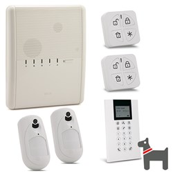RISCO Agility4 4G Alarm Kit with Wireless Panda Keypad, 2x Wireless eyeWave Pet Friendly Camera PIRs and 2x Panda Keyfobs