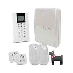 RISCO Agility4 4G Alarm Kit with Wireless Panda Keypad, 2x Wireless iWave Pet Friendly PIRs and 2x Panda Keyfobs