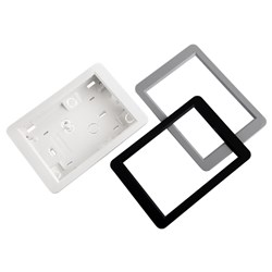 RISCO Elegant Keypad Flush Mount Kit, includes White and Black Surrounds