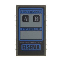 Elsema Quartz Garage Door Remote with 2 Buttons in Grey and Blue - FMT302