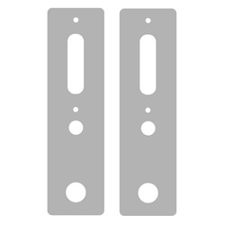 ADI Cover Plate for Salto XS4 escutcheon 90mm wide in Brushed Stainless Steel Packet of 2