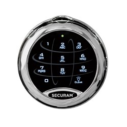 SECURAM SAFELOGIC XTREME ENTRY PAD DIAL RING W/6" SPINDLE AND CHANGE KEY CHROME
