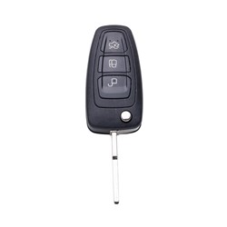 Silca Automotive Key and Remote Complete Replacement Flip Shell for Ford 3 Button HU101 Profile HU101BRS8