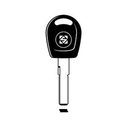 Silca HU66P Key Blank for Audi, Ford, Great Wall, MG, Porsche and Volkswagen Cars Plastic Head