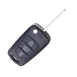 Silca Automotive Key and Remote Complete Replacement Flip Shell for Hyundai and Kia 3 Button KIA8 Profile KIA8BRS8