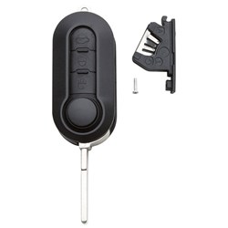 Silca Automotive Key and Remote Complete Replacement Flip Shell for Fiat 3 Button SIP22 Profile SIP22CRS8