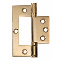 Tradco Hinge Hirline Polished Brass H100xW49xT2.5mm - 2497