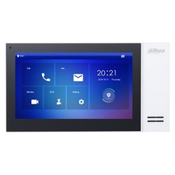 DAHUA IP 7" TFT Touch Screen Indoor Monitor, White, PoE