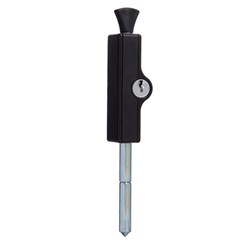 WHITCO PATIO BOLT W2207517C4 CYL4 KEY BLK with EXT'D BOLT