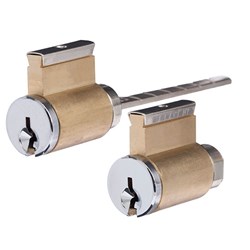 Whitco External and Internal Cylinder Pair LW4 Profile KD for Sliding Door Lock Chrome Plate - W532000