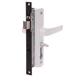 Whitco Tasman MK2 Hinged Security Door Lock Kit without Cylinder in White - W892116
