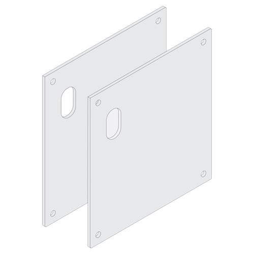 BDS MORTICE DRESS PLATE SPOE 150x160x1.5MM (1 HOLE) Pkt=2