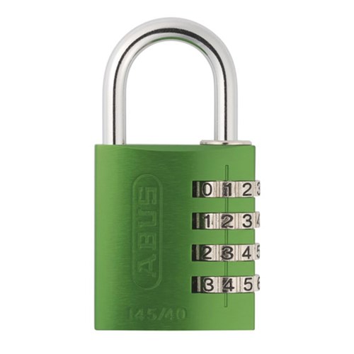 ABUS P/LOCK 145/40 GRN DP ALUM BODY 4 WHEEL COMBO