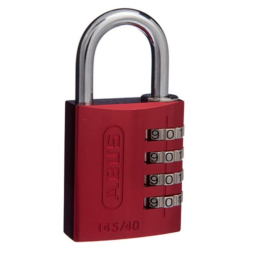 ABUS P/LOCK 145/40 RED BX ALUM BODY 4 WHEEL COMBO