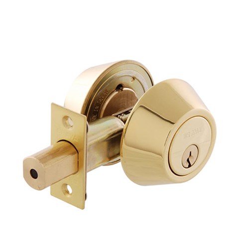 BRAVA URBAN DEADBOLT 210B PB TE2 KEYWAY DBLE CYL