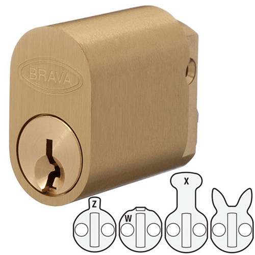 BRAVA METRO CYL 5070 "BRUSHED BRASS" KA2 w/- X Z W & 