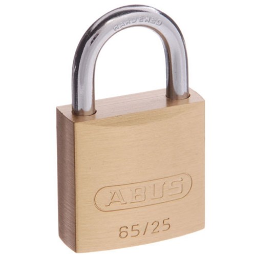 ABUS 65 Series Premium Padlock with 25mm Brass Body and 14mm Hardened Steel Shackle KA 6251 - 6525KA11