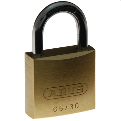 ABUS 65 Series Premium Padlock with 30mm Brass Body and 17mm Hardened Steel Shackle KA 310 - 6530KA10