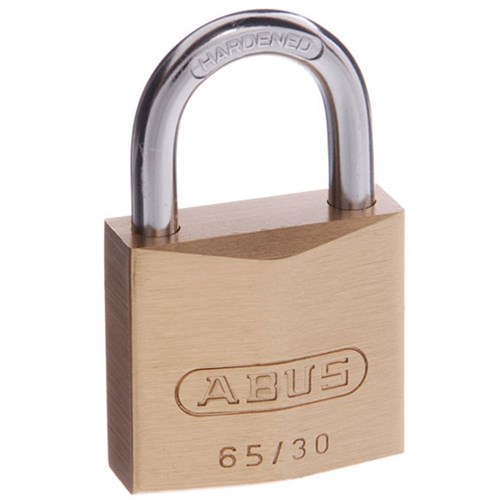 ABUS 65 Series Premium Padlock with 30mm Brass Body and 17mm Hardened Steel Shackle KA 6303 - 6530KA13