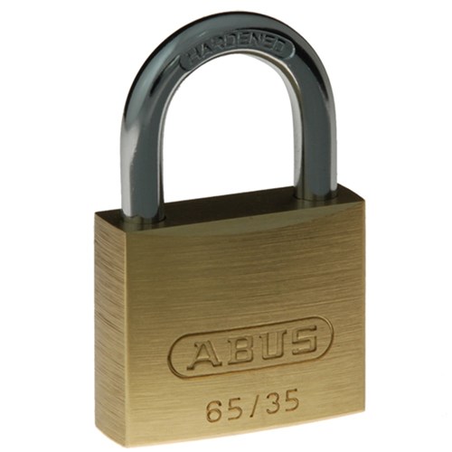 ABUS 65 Series Premium Padlock with 35mm Brass Body and 19mm Hardened Steel Shackle KA 6353 - 6535KA13