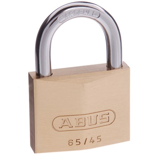 ABUS 65 Series Premium Padlock with 45mm Brass Body and 25mm Hardened Steel Shackle KD - 6545