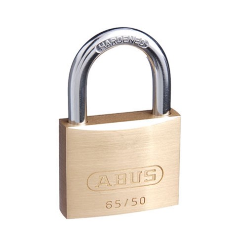 ABUS 65 Series Premium Padlock with 50mm Brass Body and 29.5mm Hardened Steel Shackle KA 507 - 6550KA7