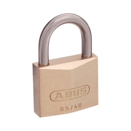 ABUS 65 Series Premium Padlock with 40mm Brass Body and 23mm Stainless Steel Shackle KA 6402 - 65IB40KA12