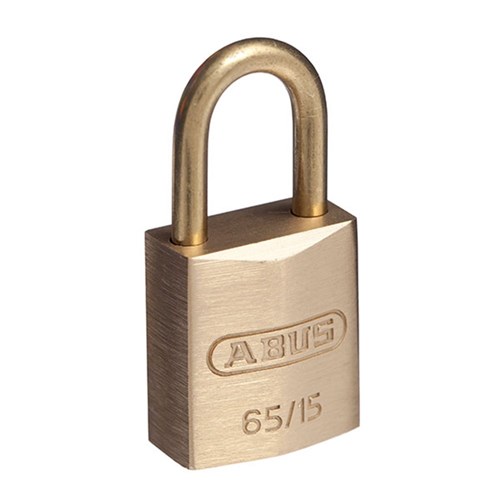 ABUS 65 Series Premium Padlock with 15mm Brass Body and 20mm Brass Shackle KA 151 - 65MB15KA11