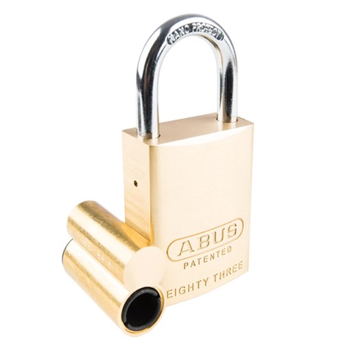 ABUS 83 Series Premium Rekeyable Padlock with 40mm Brass Body and 25mm Hardened Steel Shackle Less Plug - 8340NLP