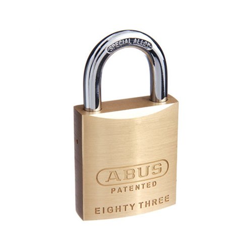 ABUS 83 Series Premium Rekeyable Padlock with 45mm Brass Body and 25mm Hardened Steel Shackle KA 4304 - 8345NKA4