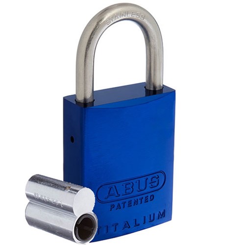 ABUS P/LOCK 83ALIB/40 BLU L/PLUG with 25MM SS SHACKLE