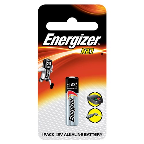 Energizer A27 27A 12V Alkaline Miniature Battery Pack of 1 - E000051200